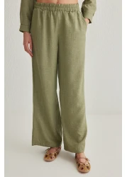  Collection Light Khaki Woven Bottom-Top Suit Twoss24Au00095