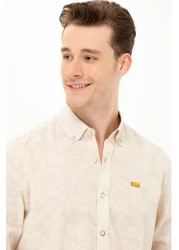 U.S. Polo Assn. قميص إكرو بأكمام طويلة للرجال 50263598 -vr019