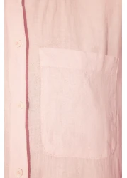  Collection Pink 100% Linen Oversize Shirt TWOSS23GO00443