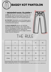 THE RULE Men's Light Blue Baggy Elastic Waist Lycra Straight Leg Loose Fitting Stretchy Jean Denim Jeans Pants Rf0484