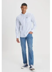 Lee قميص أبيض بقصة عادية 100% قطن