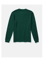 American Eagle Ae Long-sleeve Logo Graphic Thermal T-shirt