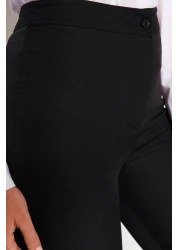  Collection High Waist Black Flare Woven Fabric Pants - Bell Bottom Twoaw20Pl0094