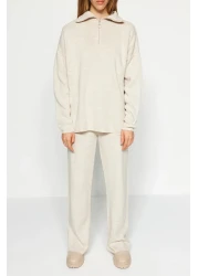  Collection Wide Fit Zippered Knitwear Set - TWOAW24AU00026