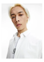 Calvin Klein Ck Chest Logo Slım Stretch Shirt