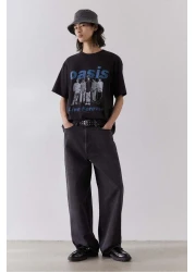 H&M تي شيرت فضفاض مطبوع