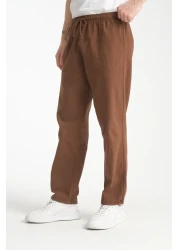 Klothy Kety Men's Comfortable Linen Look Trousers