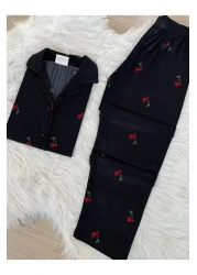 Pijamacs طقم بيجامة بيغاسوس بأكمام قصيرة وطبعة الكرز