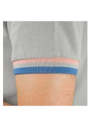 Giordano قميص بولو رجالي عالي الأداء: بيكيه كلاسيكي، ياقة مدببة، تفاصيل مطرزة