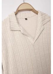  Collection إصدار محدود من تي شيرت المنك كبير الحجم/واسع القطع بياقة بولو TMNSS25PO00031