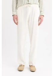 Defacto Viscose Trousers Regular Fit Straight Leg Pocket B4867Ax24Sp