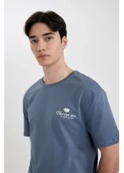 Defacto Regular Fit Crew Neck Printed Short Sleeve T-Shirt C2080AX24SM