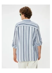 Koton قميص قطني كلاسيكي بأكمام طويلة وأزرار