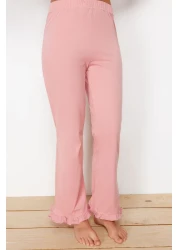  Collection Dried Rose RuFFle Cotton Pajamas Set - THMSS24PT00223