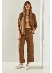 Bianco Lucci Women's Upper and Lower Set - Elastic Waist Pants60111075