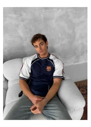 SENTİNEL WEAR Barça Embroidered Premium Casual T-Shirt