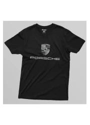 Crazy Porsche Black Logo Men's T-Shirt