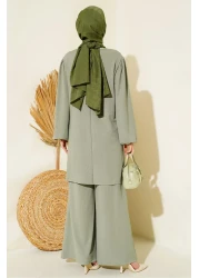 Bigdart Green Women's Tunic and Trousers Set - 6663