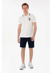 U.S. Polo Assn. Men's Slim Fit Polo Neck White Basic T-Shirt 50298073 -Vr013