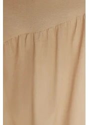  Modest Mink Gathering Detailed Cotton Wide Fit Woven Dress TCTSS21EL3470