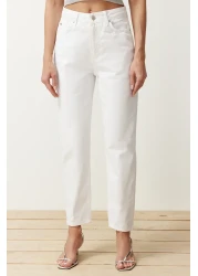  Collection White High Waist Mom Jeans Twoaw24Je00076