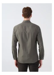 U.S. Polo Assn. زر الياقة القميص الأخضر للرجال Nova022k