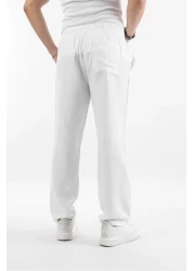Rodrigo Men's Relaxed Cotton Linen Loose White Trousers