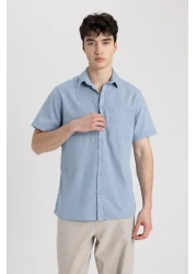 Defacto قميص قصير الأكمام بقصة ضيقة - R1706az24sm