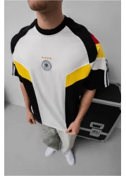 İLKCET MODA تيشيرت ALM ليكرا كبير الحجم للجنسين