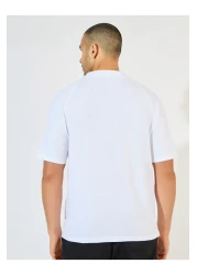 Styli Oversized Heavy Cotton Jersey Raglan Polo