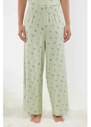  Collection Colorful Flower Patterned Mint Knitted Pajamas Set - THMSS24PT00231
