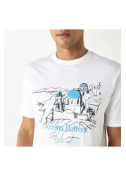 Lee Cooper تي شيرت مطبوع برقبة دائرية وأكمام قصيرة