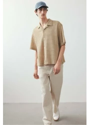 H&M Loose Fit Waffled resort shirt