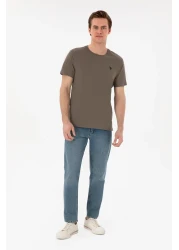 U.S. Polo Assn. Men's Regular Fit Crew Neck Mink Basic T-Shirt 50298035 -Vr052