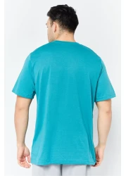 adidas Men Sportswear Fit Short Sleeves Outdoor T-shirt, Teal Green