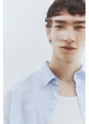 H&M Regular Fit Linen-blend shirt