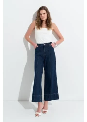 KADRİYE BAŞTÜRK Double Leg Jeans Dark Blue