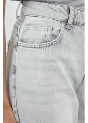  Collection Gray High Waist Extra Wide Leg Wide Leg Palazzo Jeans Twoaw25Je00102