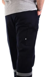 ESERIS 16-12 Gabardine Commando Work Trousers with Pockets Reflective - Summer - Navy Blue