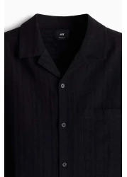 H&M Regular Fit Linen-blend resort shirt