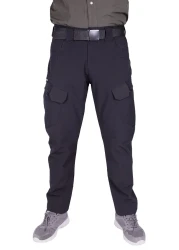 Nikbin Tactical Pants - Flexible, Lightweight, Lycra Cargo Pocket (Summer - Black)