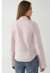 Hiccup قميص بأكمام طويلة وقصة ضيقة