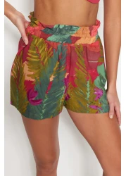  Collection Cotton Landscape Print Shirt and Shorts Beach Set - Tbess22Au0040