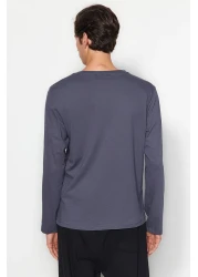  Collection Black-Navy-Anthracite Regular/Regular Cut 3 Pack Basic 100% Cotton Tok T-Shirt Tmnaw21Ts0197