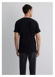 Mavi Logo Printed Black T-Shirt Slim Fit / Slim Fit 065781-900