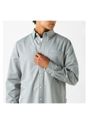 Lee Cooper Solid Shirt with Pocket and Long Sleeves