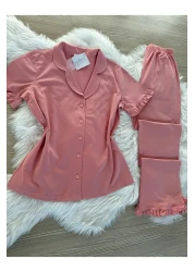 Pijamacs Turkmen Pajama Set with Cotton Sleeve - Sleeve and Leg Deal