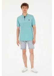 U.S. Polo Assn. Men's Regular Fit Polo Neck Mint T-Shirt 50288482 -Vr090