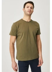 AC&Co / Altınyıldız Classics Men'sSlimFit Crew Neck 5-pieceBasicT-shirt Pack - 100% Cotton White Navy Black Khaki Gray