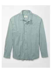 American Eagle AE Everyday Poplin Button-Up Shirt